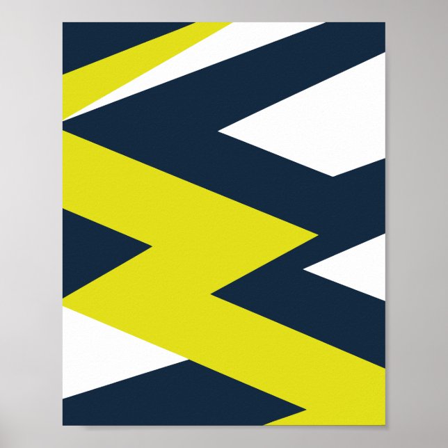 Bold Geometric Abstract Pattern Poster (Front)