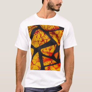 Bold Geometric African Wax Print Fabric - Gold, Re T-Shirt