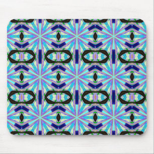 bold geometric blue black design mousepad
