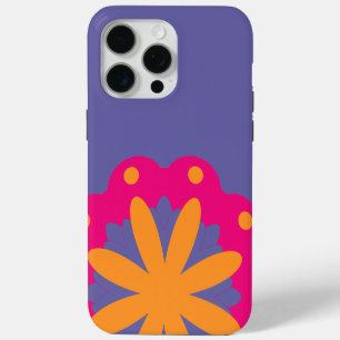 Bold Geometric Flower Design iPhone 15 Pro Max Case