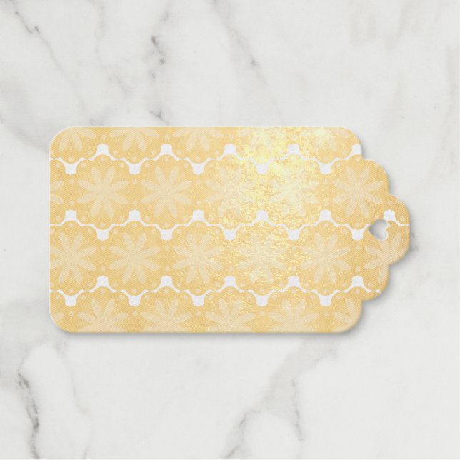 Bold Geometric Flower Design Gift Tags (Front (Horizontal))