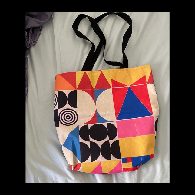Bold Geometric Grunge Pattern Tote Bag (Great colours. Love the grunge look. It was perfect for my daughter and fitted her style.)