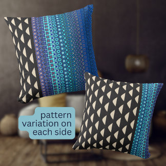 Bold geometric modern pattern boho cushion