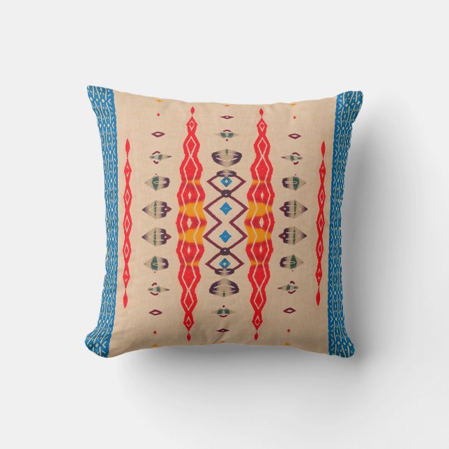 Bold geometric modern south west pattern cushion (Front)