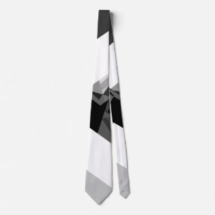 bold geometric monochrome retro abstract art tie