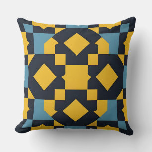 Bold Geometric Pattern Bright Abstract Home Decor Cushion
