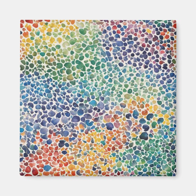 Bold Geometric Pattern Colourful  Magnet (Front)