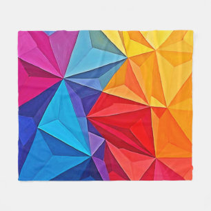 Bold Geometric Prism Abstract Art Fleece Blanket