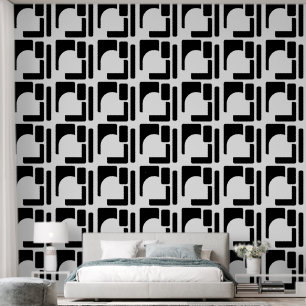 Bold Geometric Statement Accent Wallpaper