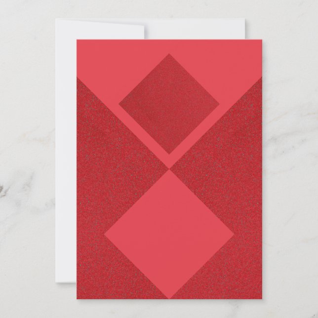 Bold Geometric Tomato Red Flat Card – Customisable (Front)
