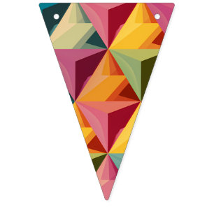Bold Geometric Triangle Pattern Bunting