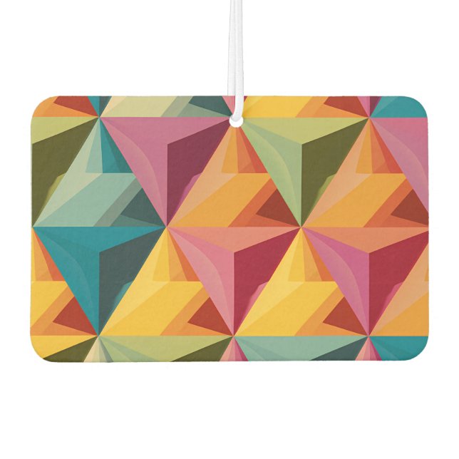 Bold Geometric Triangle Pattern  Car Air Freshener (Front)