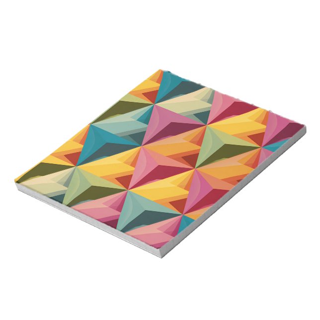 Bold Geometric Triangle Pattern  Notepad (Rotated)