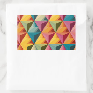 Bold Geometric Triangle Pattern  Rectangular Sticker