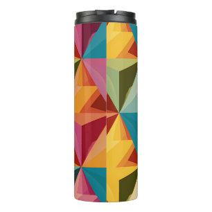 Bold Geometric Triangle Pattern  Thermal Tumbler
