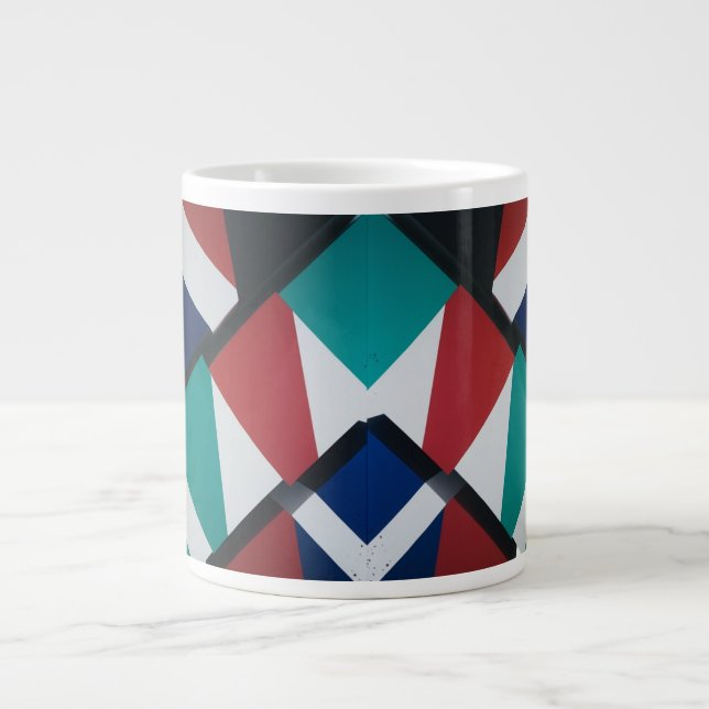 Bold Geometric Triangles – Speciality Jumbo Mug (Front)