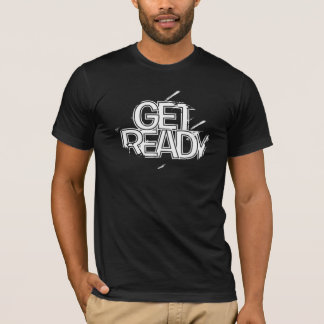 Bold “Get Ready” Grunge Gym Shirt Design