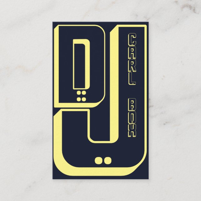 Bold giant DJ sign Business Card (Front)