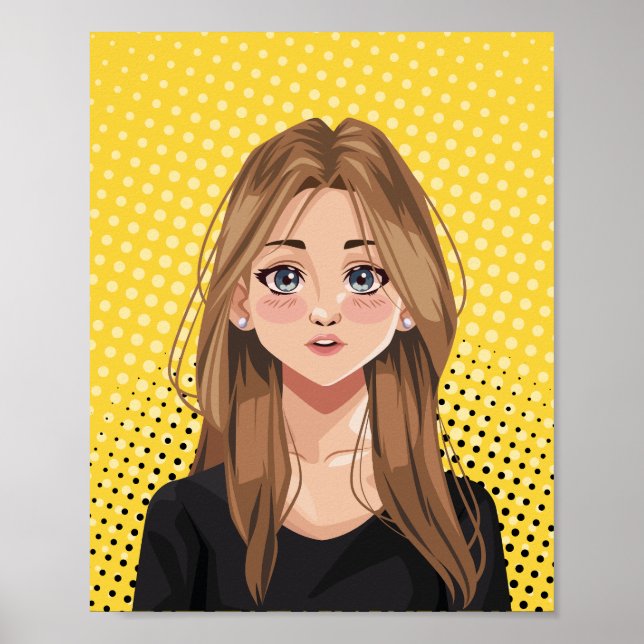 Bold Girl Pop Art Poster (Front)