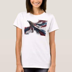 Bold Gold Abstract Eagle Art Design T-Shirt