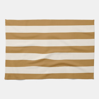 Bold Gold and Cream Stripe Tea Towel