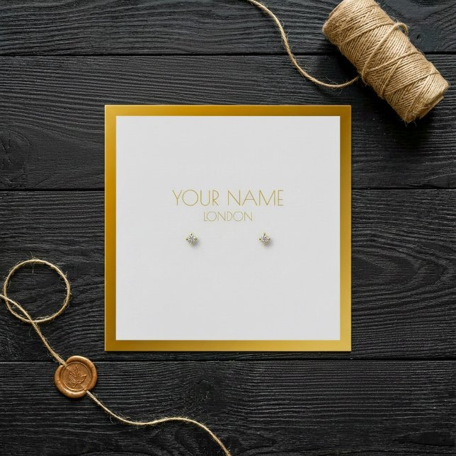 Bold Gold border earring holder (Bold Gold border earring holder.)