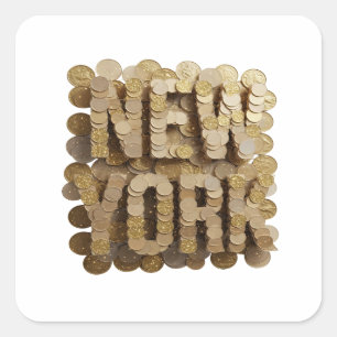 Bold Gold NEW YORK Gift Sticker