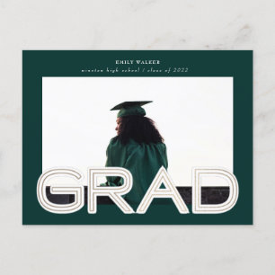 bold gold script graduation announcement photo