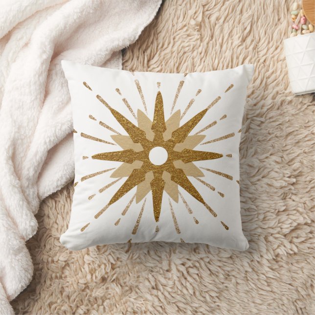 Bold Gold Starburst  Cushion (Blanket)