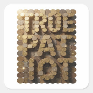 Bold Gold TRUE PATRIOT Sticker Graphic