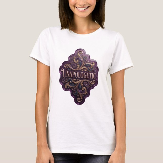 Bold Gold UNAPOLOGETIC Graphic Tee (Front)