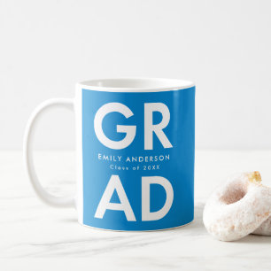 Bold Grad Blue Graduation Coffee Mug