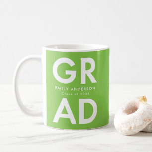 Bold Grad Lime Green Graduation Coffee Mug