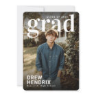 Bold Grad PhotoPop Graduation Announcement