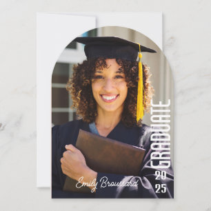 Bold Graduate Arch Photo Graduation Party Invitation