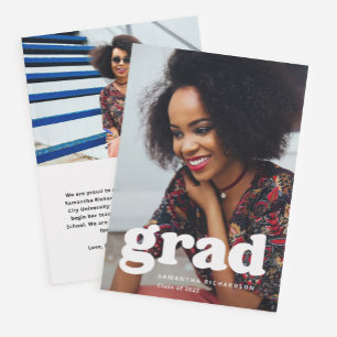 Bold Graduate   Modern Two Photo 2023 Graduation Invitation