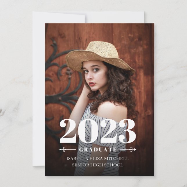 Bold Graduation | Photo Announcement (Front)