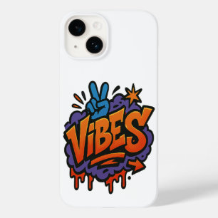 Bold Graffiti "Vibes" Street Art Case-Mate iPhone 14 Case
