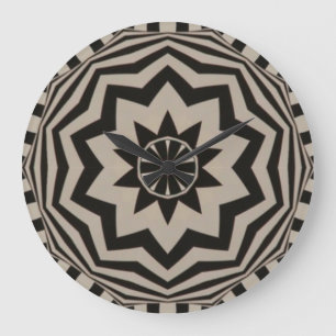 Bold Graphic Black and White Clock