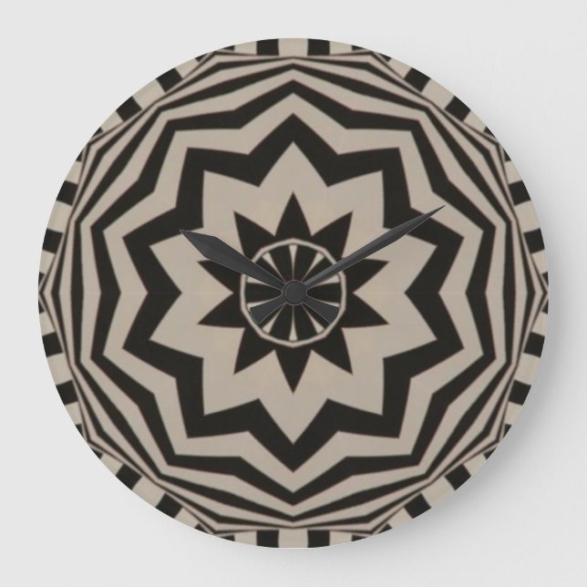 Bold Graphic Black and White Clock (Front)