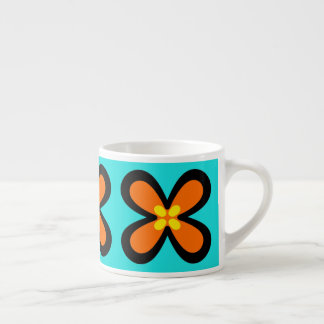 bold graphic flower CaféOlé 6oz. espresso cup