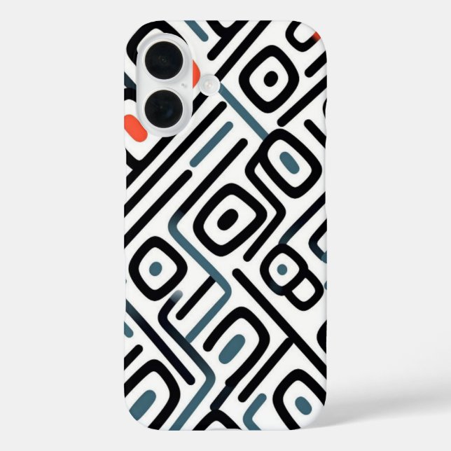 Bold Graphic Line Art Pattern Phone Cover (Back)