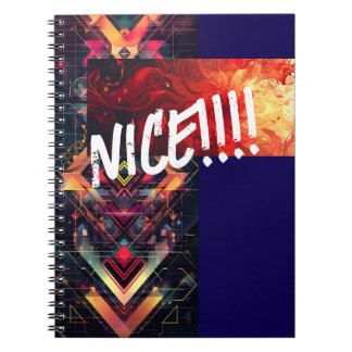 Bold Graphic "NICE!!!!" Notebook