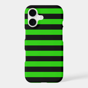 Bold Green and Black Stripes Pattern
