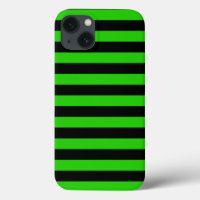 Bold Green and Black Stripes Pattern