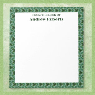 Bold Green and Black Trendy Pattern Notepad