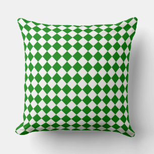 Bold Green and White Chevron Pattern 20" Square Cushion