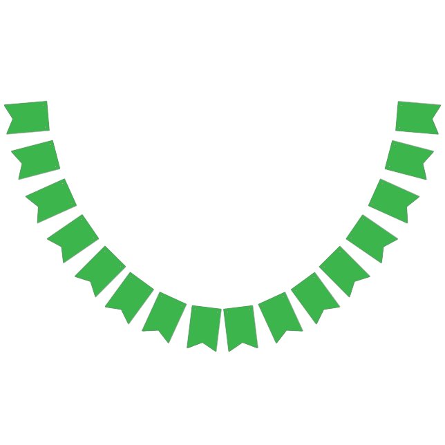 Bold Green Background | Solid Grass Tone Design Bunting (All)