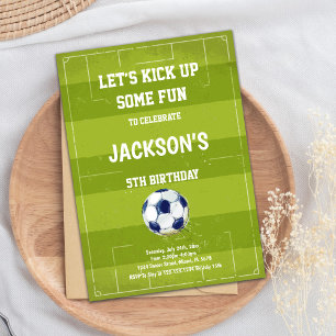 Bold Green Sports Party Theme Invitation