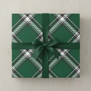 Bold Green Tartan Gift Wrap for Stylish Celebratio